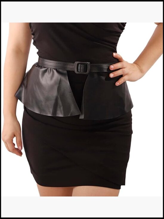 Faux Leather Waist Belt Wide Cinch Belt for Dress Costume Cosplay Chic main image 5